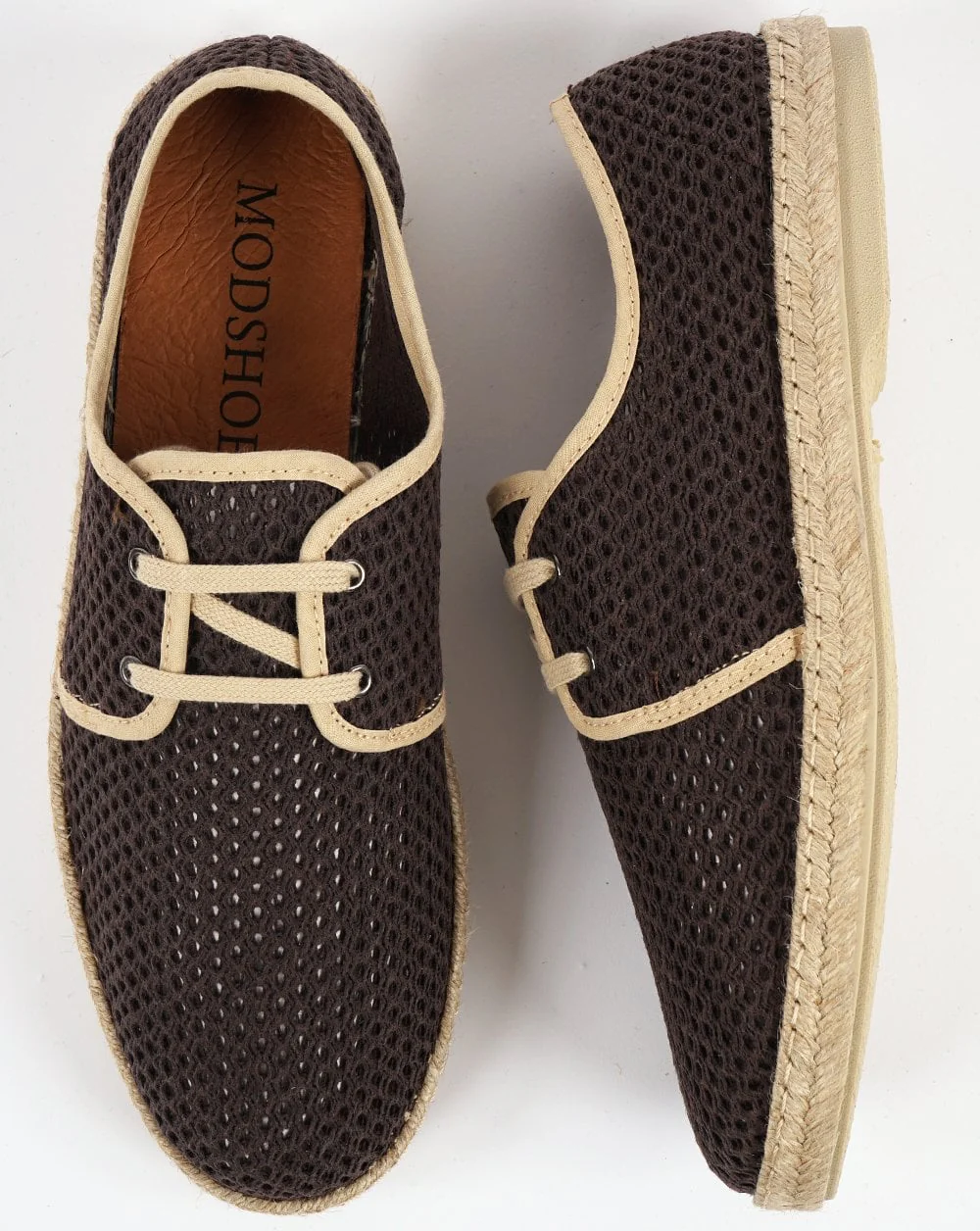 80er Casual Classics Paulo Mesh Schnürschuh Braun - Image 3