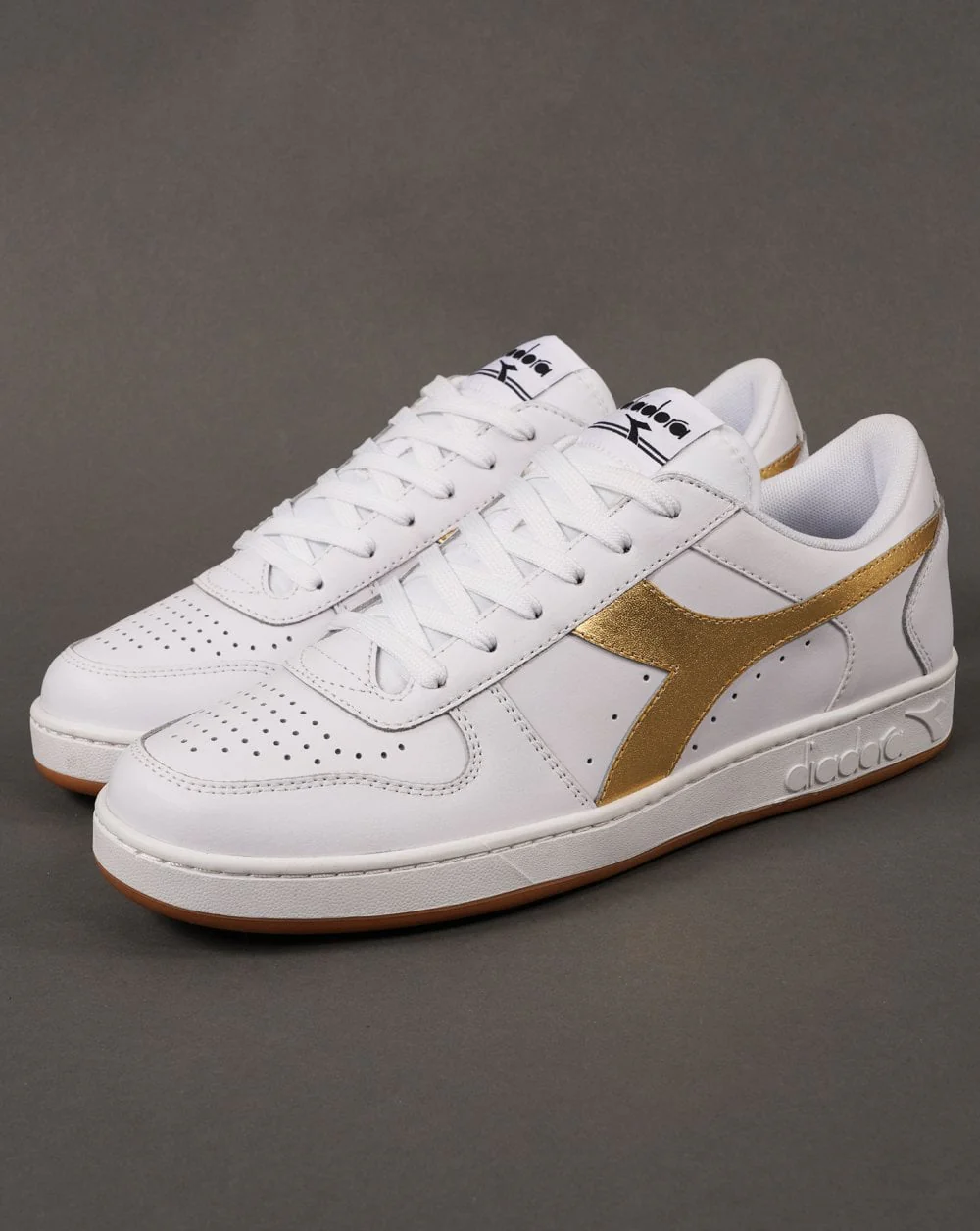 Diadora 80s MB Elite Trainer Weiß/Gold - Image 3