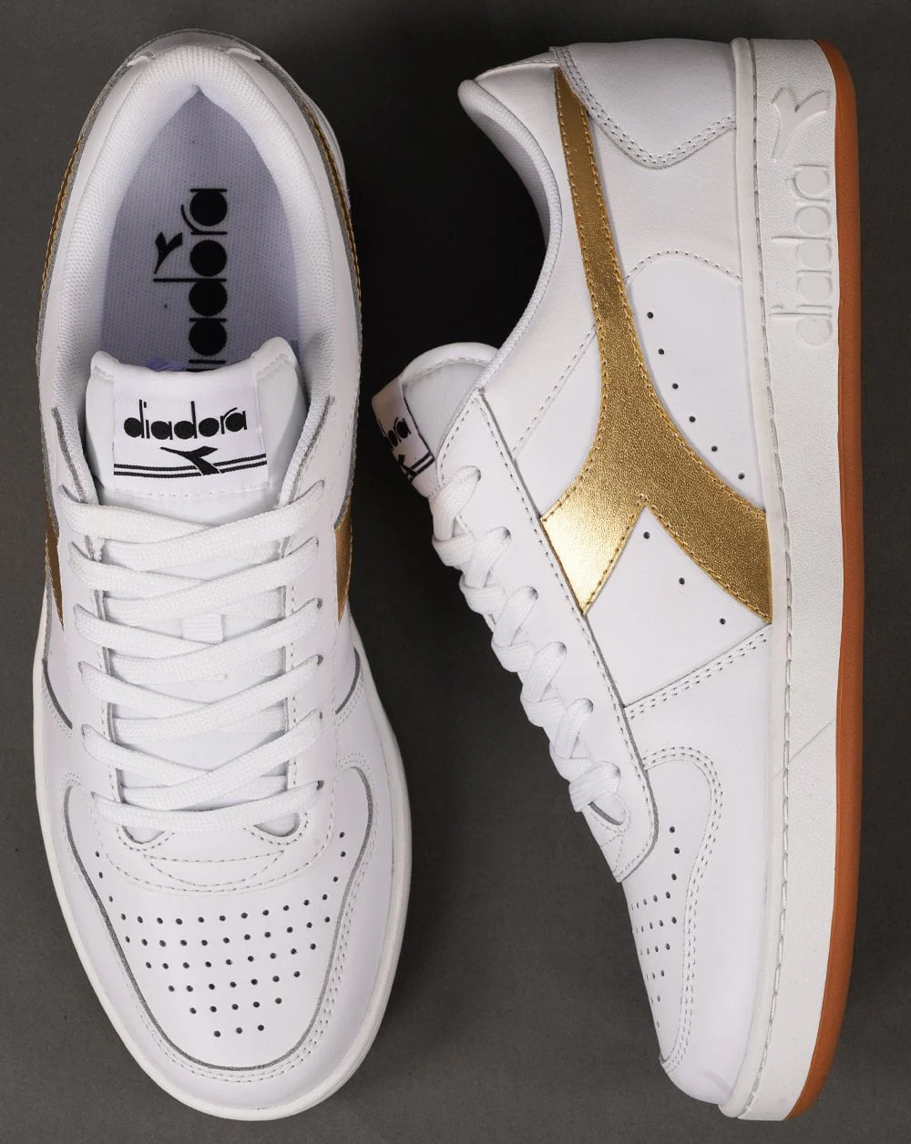 Diadora 80s MB Elite Trainer Weiß/Gold - Image 4