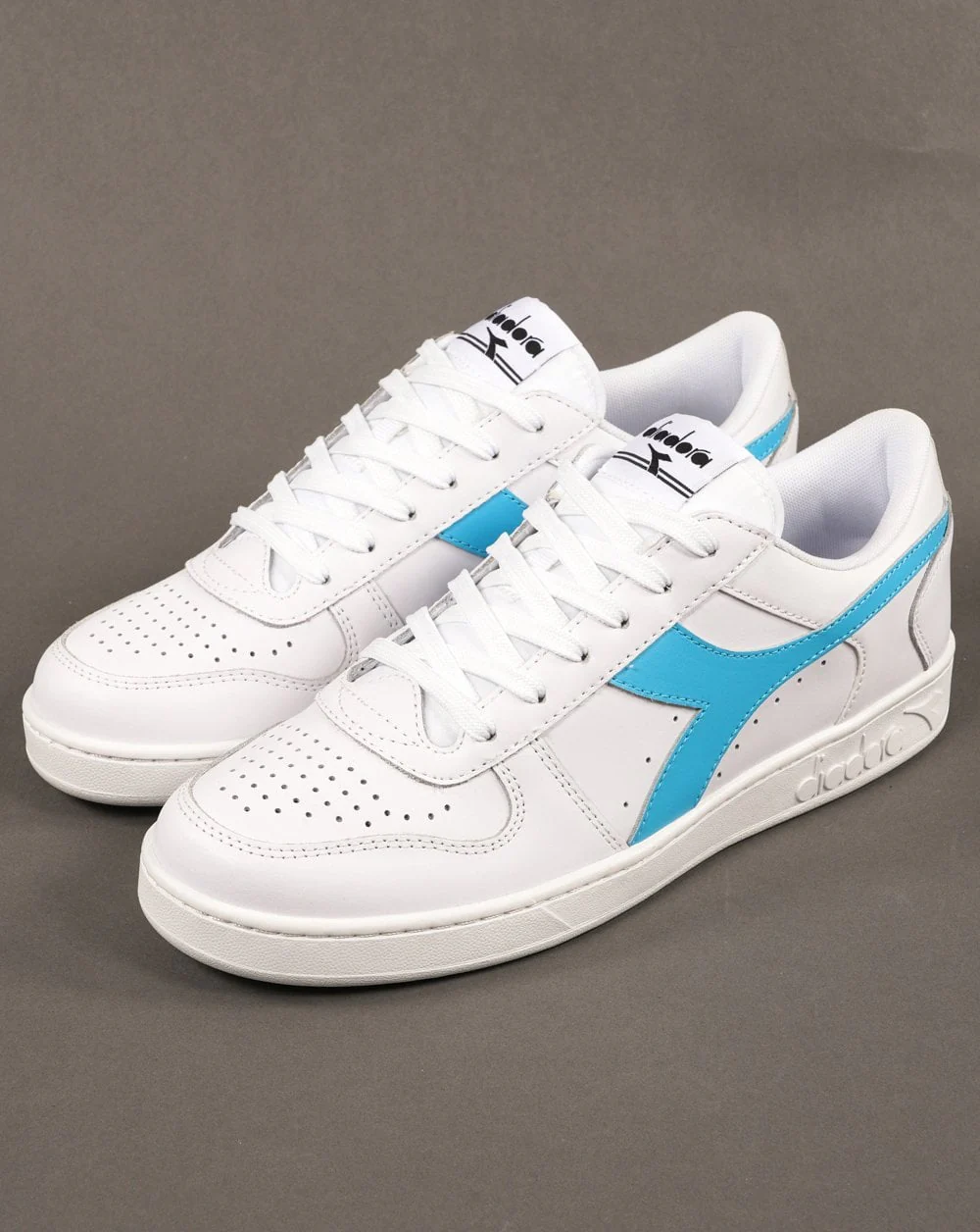 Diadora MB Elite Trainer White 80s Turq Exclusive - Image 3