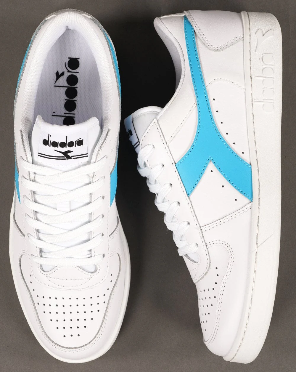 Diadora MB Elite Trainer White 80s Turq Exclusive - Image 5