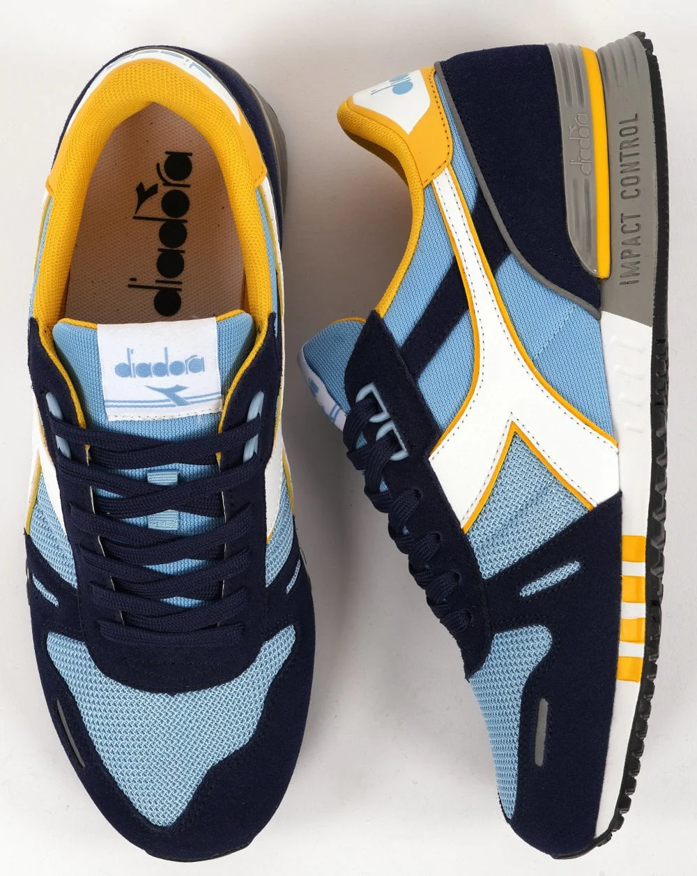 Diadora Titan Trainer Himmelblau/Gelb/Marineblau - Image 4