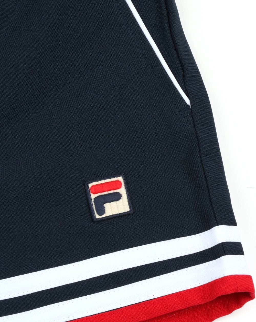 Fila Vintage Dyer Shorts Marineblau Rot Weiß - Image 3