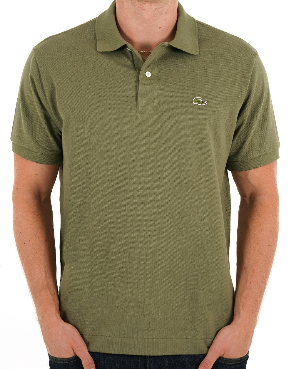 Lacoste – Klassisches Poloshirt in Khakigrün - Image 4
