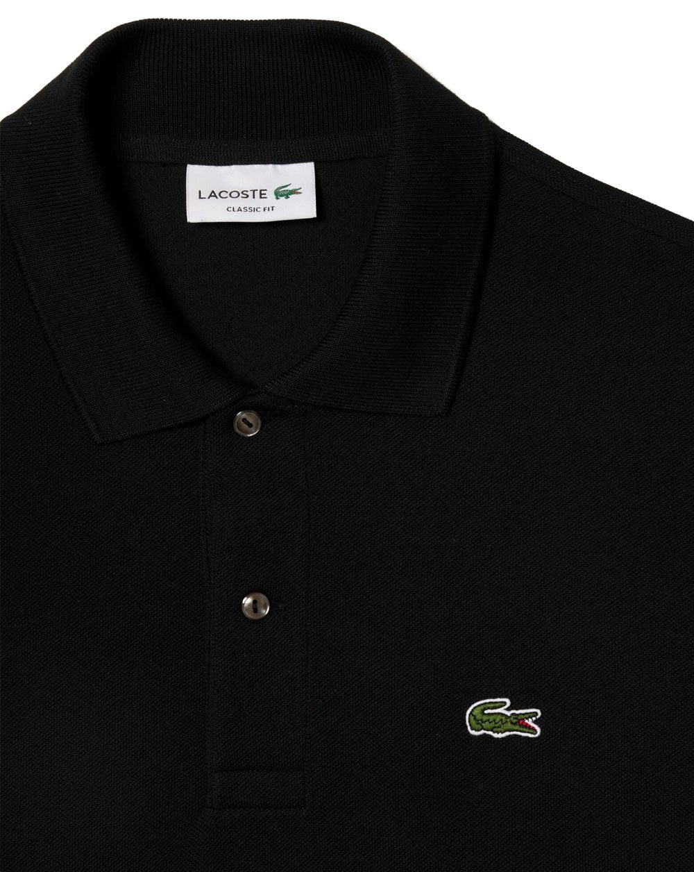Lacoste Klassisches Poloshirt Schwarz - Image 3