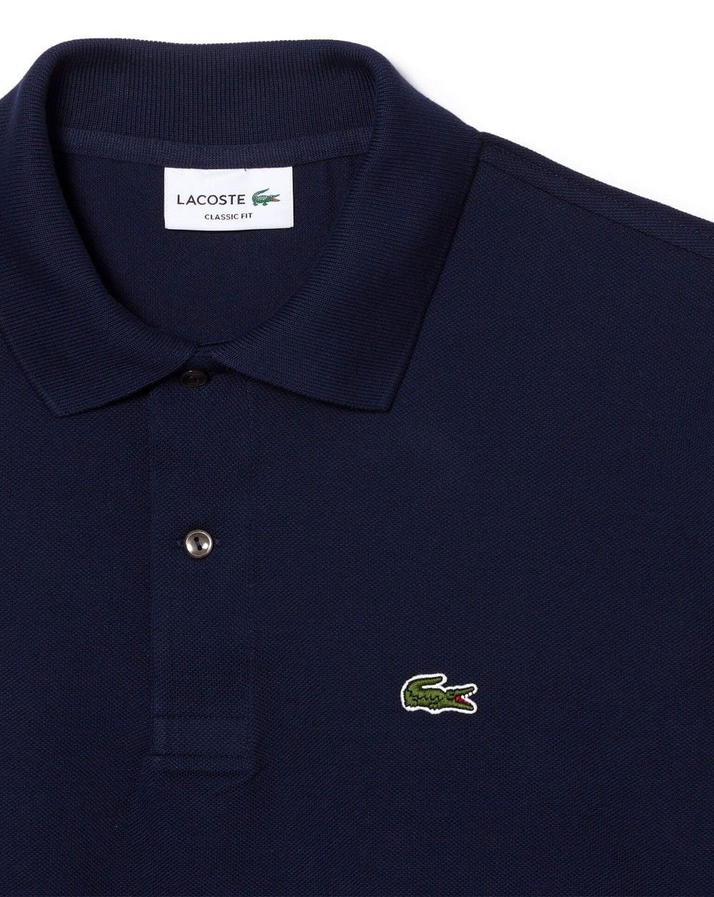 Lacoste – Klassisches Poloshirt in Marineblau - Image 3