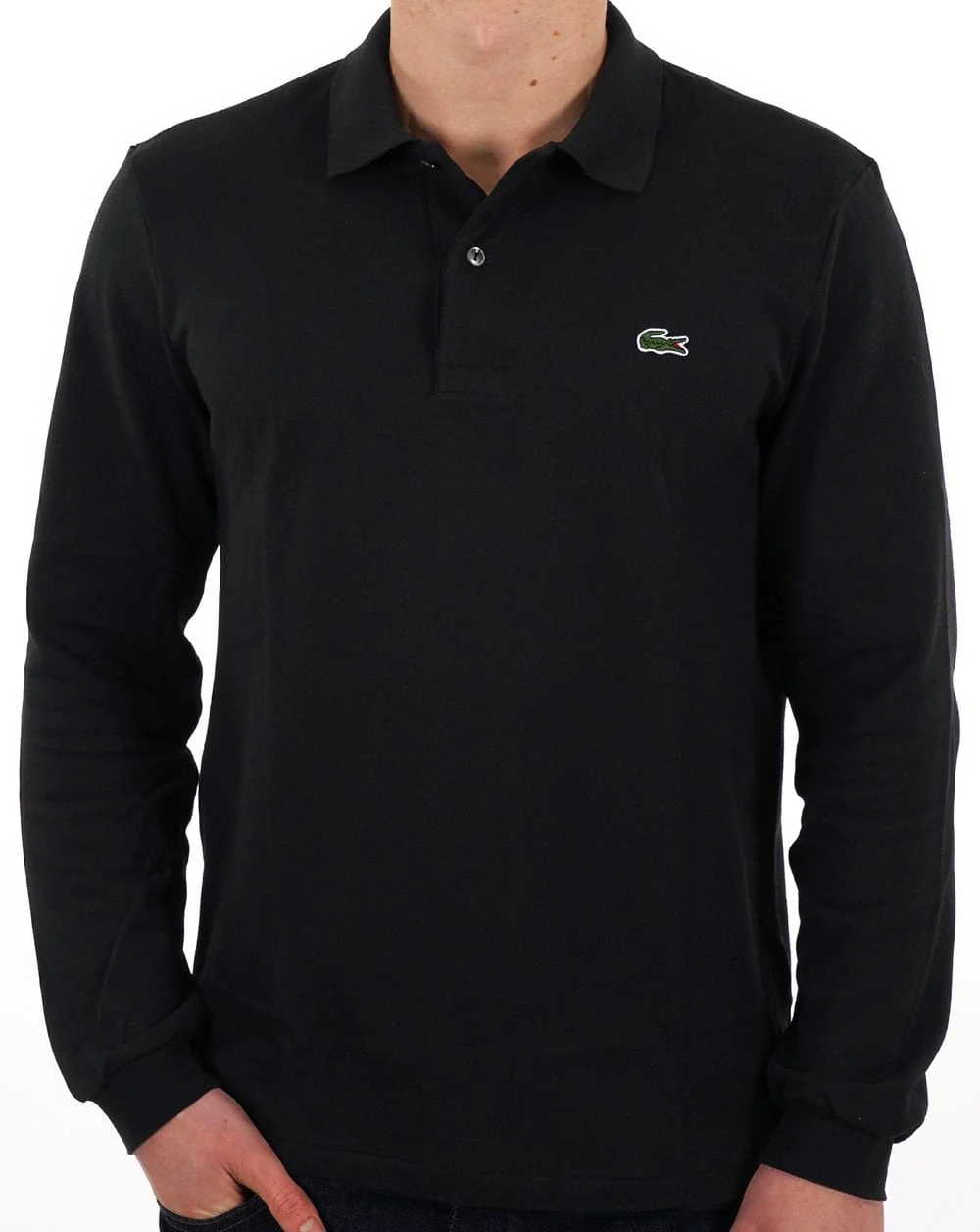 Lacoste Langarm-Poloshirt Schwarz - Image 3