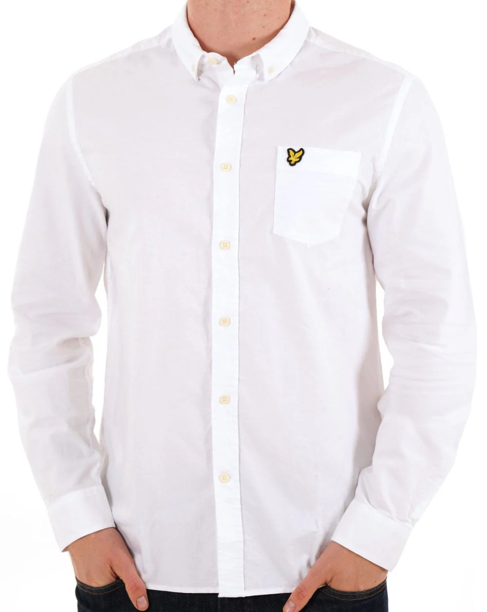 Lyle And Scott Slim Fit Popeline-Hemd Weiß - Image 3
