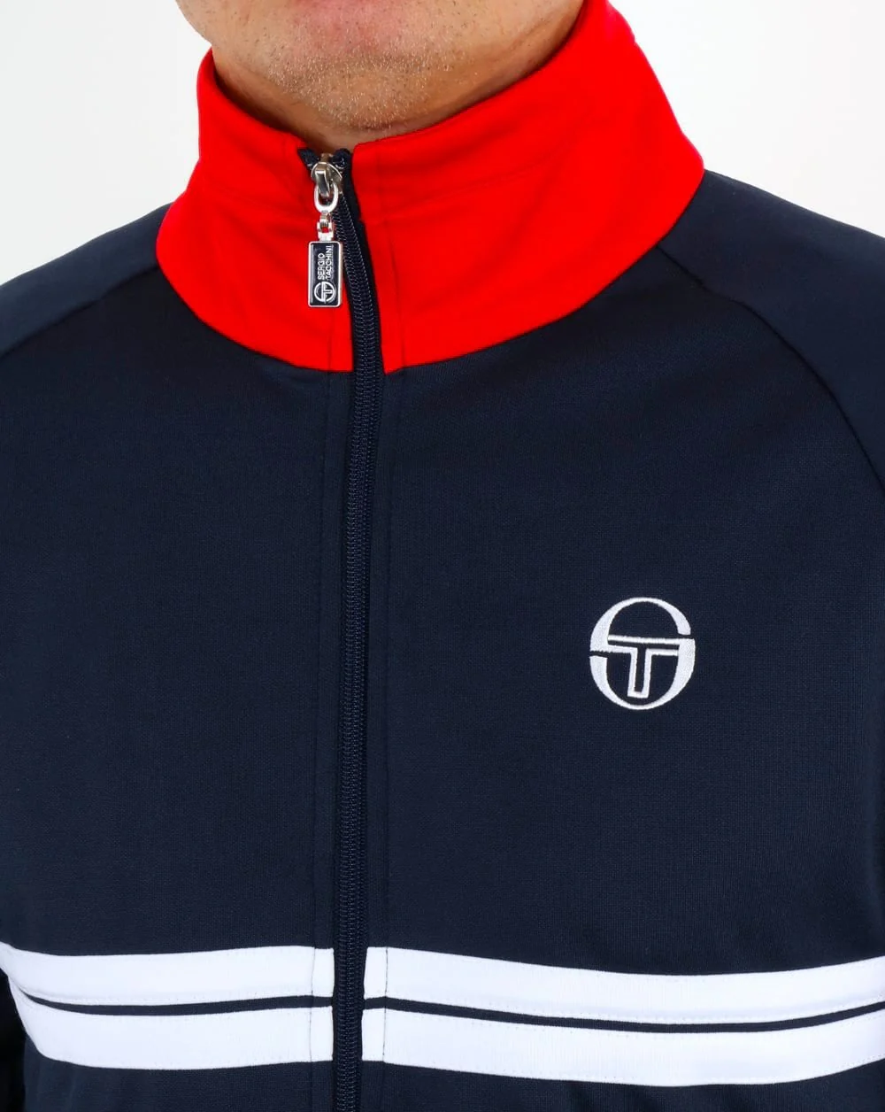 Sergio Tacchini Dallas Trainingsjacke Marineblau/Rot/Weiß - Image 3